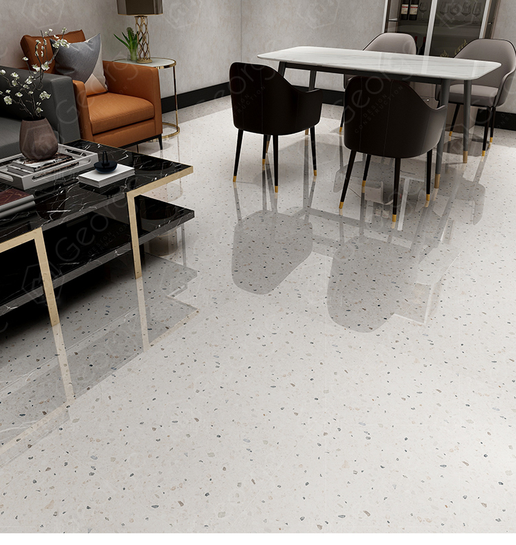 Nordic Style Bright Terrazzo Floor, Restaurant Kitchen Tiles